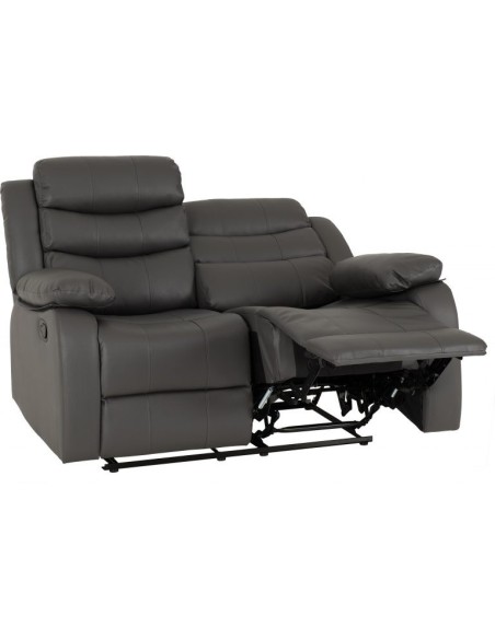 Roma 3+2 Seater Recliner Sofa Suite - Grey PU