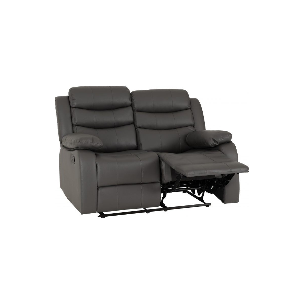 Roma 3+2 Seater Recliner Sofa Suite - Grey PU