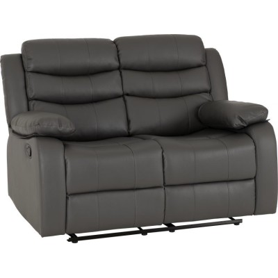 Roma 3+2 Seater Recliner Sofa Suite - Grey PU