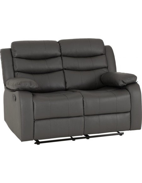 Roma 3+2 Seater Recliner Sofa Suite - Grey PU