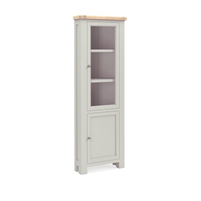 Marbury Corner Display Cabinet - Light Grey