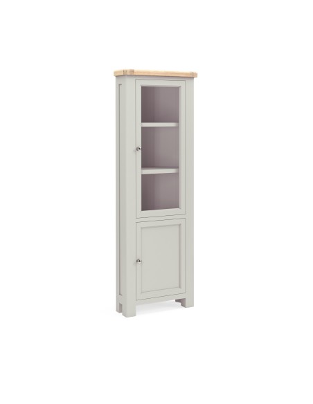 Marbury Corner Display Cabinet - Light Grey
