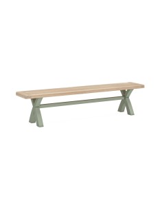 Marbury Cross Leg Dining Bench - Sage