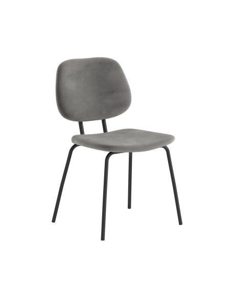 Taris Dining Chair - Grey Velvet