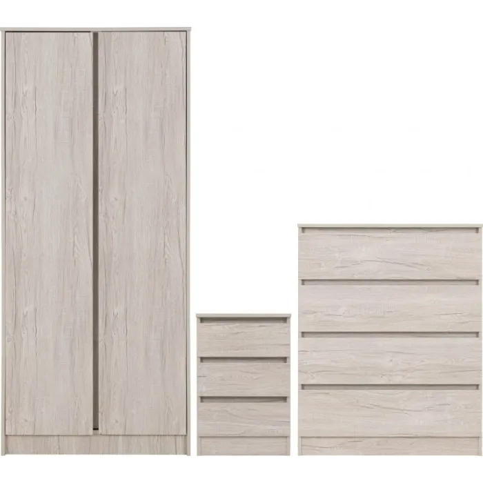 Malvern Trio Bedroom Set - Urban Snow