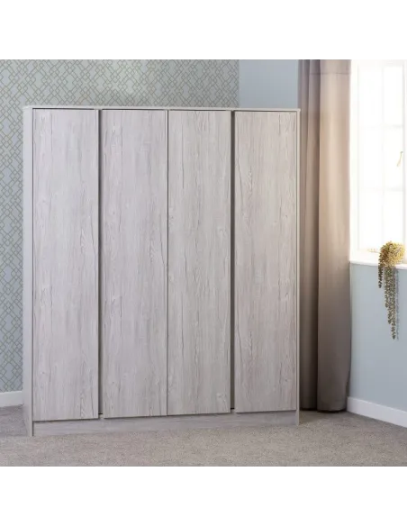 Malvern 4 Door Wardrobe - Urban Snow