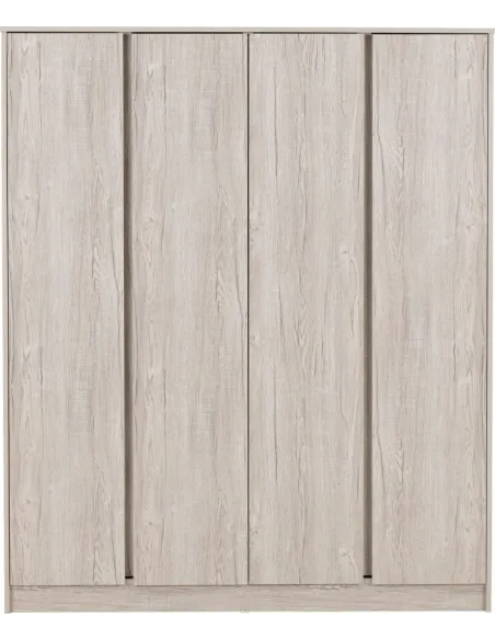 Malvern 4 Door Wardrobe - Urban Snow