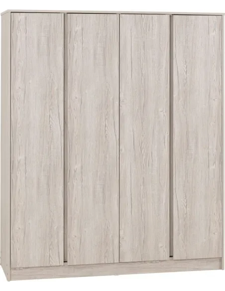 Malvern 4 Door Wardrobe - Urban Snow