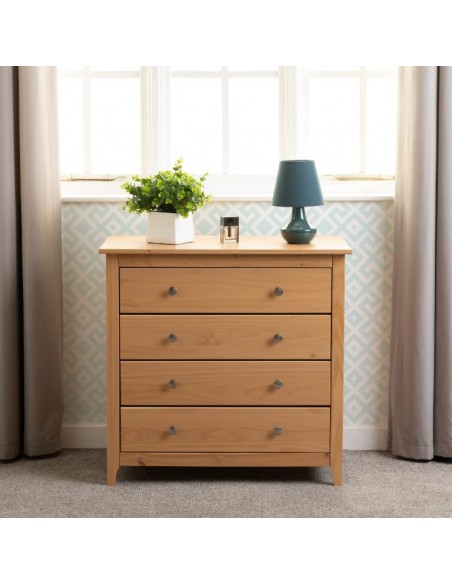 Oslo 4 Drawer Chest - Antique Pine