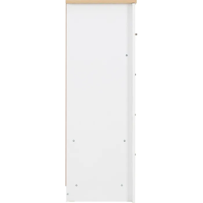 Portland 3+2 Drawer Chest - White/Oak Effect