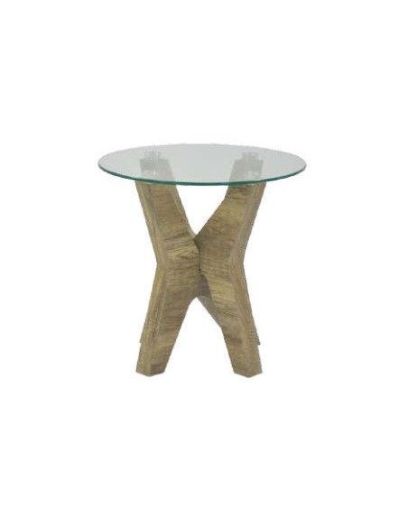 Canyon Lamp Table - Grey Oak