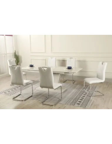 Vicenza 1.6m Extending Dining Table - Light Grey