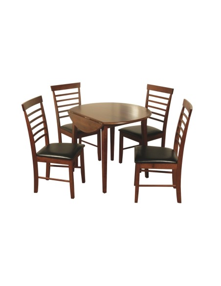 Hanover Round Drop Leaf Dining Table - Dark Oak