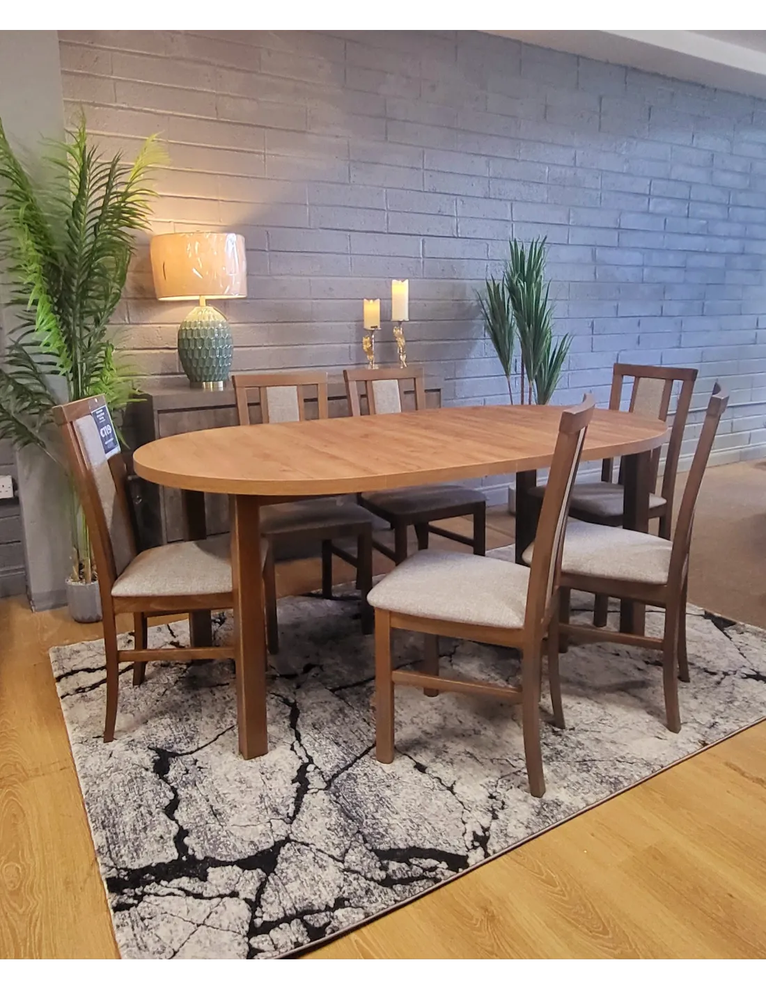 Edmonton 1+6 Extending Dining Set