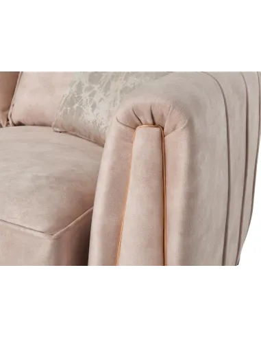 Pembrooke Fixed Armchair - Sand Fabric