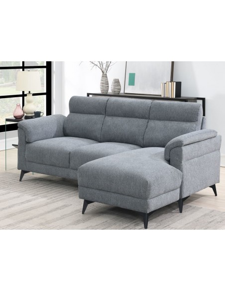 Marant RHF Corner Sofa - Grey Fabric