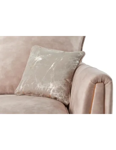 Pembrooke 3 Seater Fixed Sofa - Sand Fabric