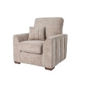 Rialto Fixed Armchair - Stone Fabric