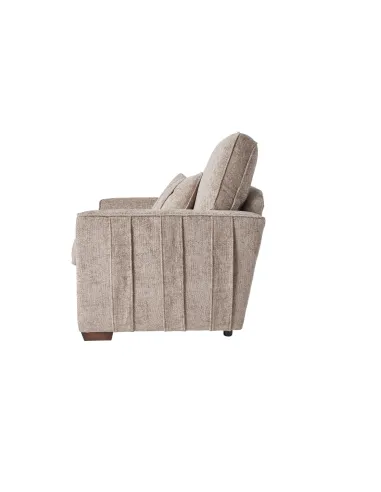 Rialto Fixed Armchair - Stone Fabric