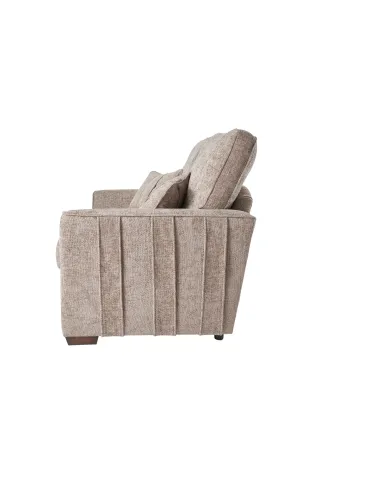 Rialto 2 Seater Fixed Sofa - Stone Fabric