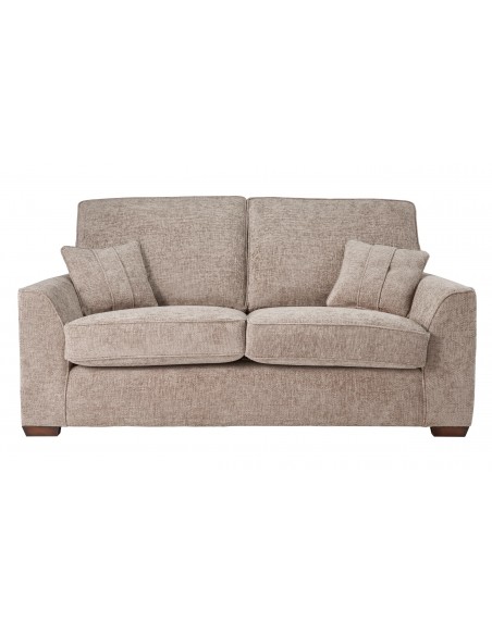 Rialto 3 Seater Fixed Sofa - Stone Fabric