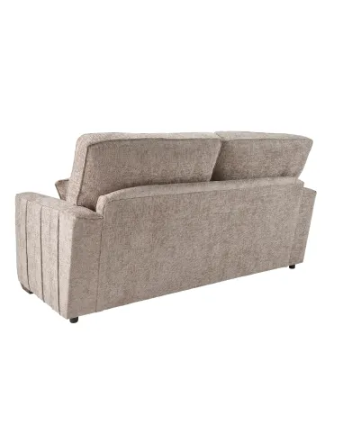 Rialto 3 Seater Fixed Sofa - Stone Fabric