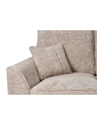 Rialto 1.5 Fixed Seater - Stone Fabric