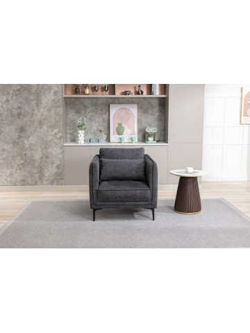 Rae Fixed Armchair - Dark Grey