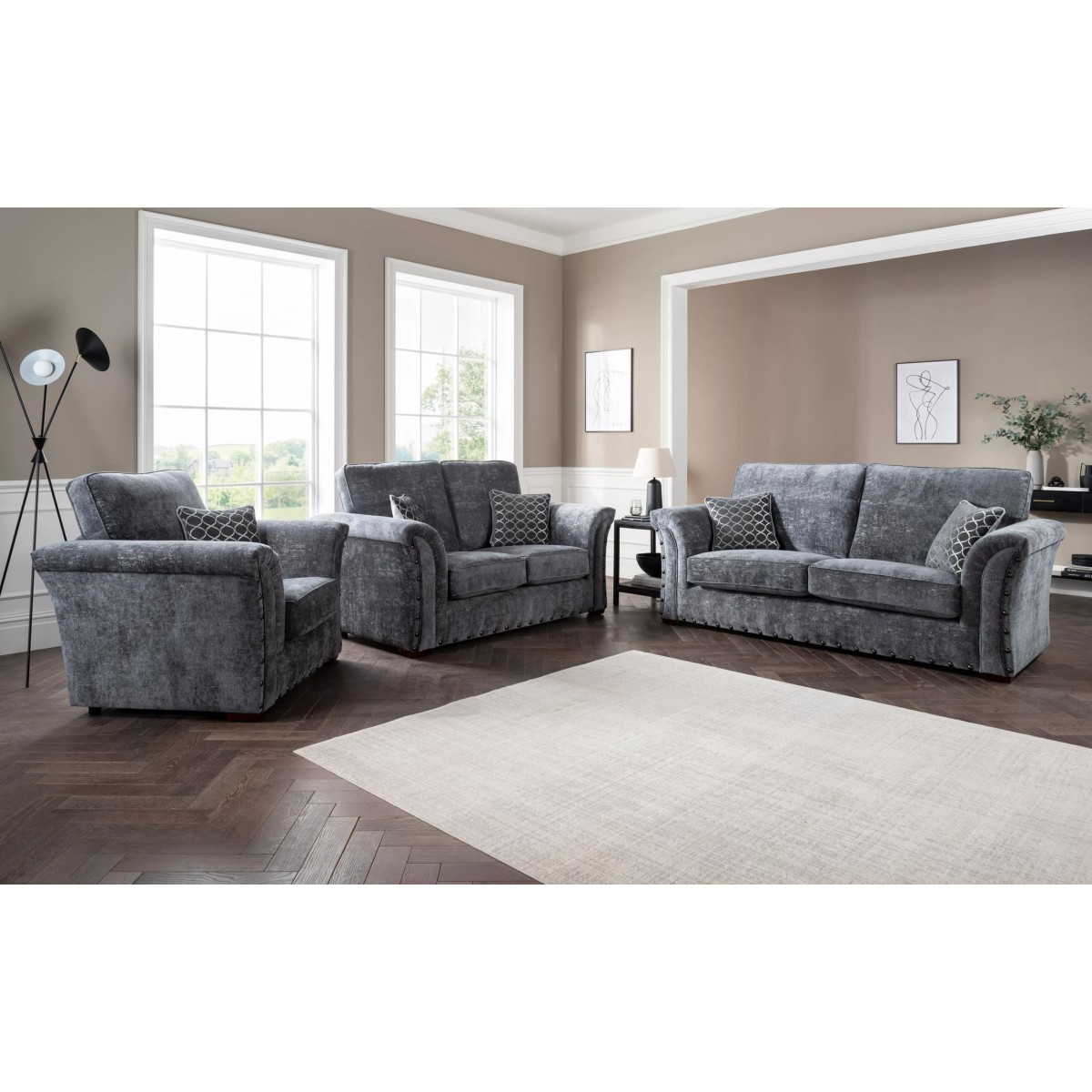 Quincy 1.5 Fixed Seater Sofa - Meridian Coal...