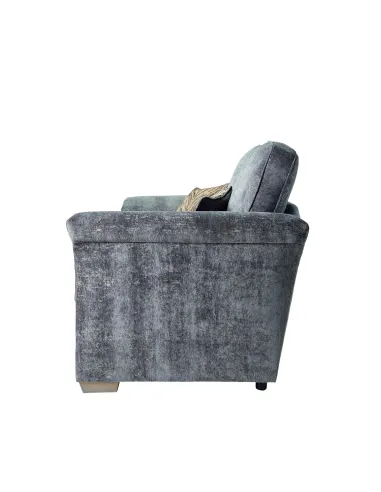 Quincy 2 Fixed Seater Sofa - Meridian Coal Fabric