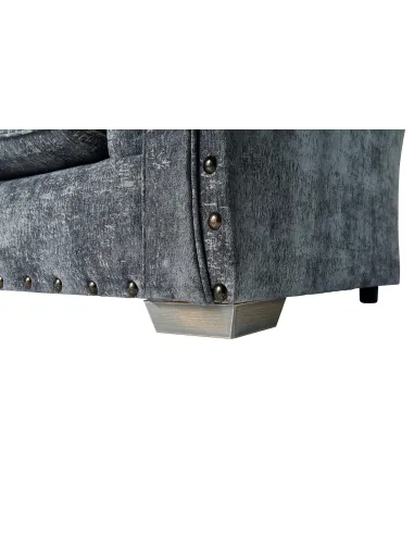 Quincy 2 Fixed Seater Sofa - Meridian Coal Fabric