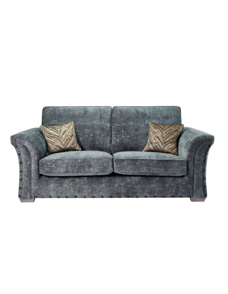 Quincy 3 Fixed Seater Sofa - Meridian Coal Fabric