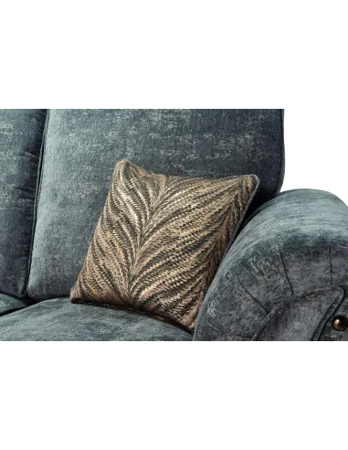 Quincy 3 Fixed Seater Sofa - Meridian Coal Fabric