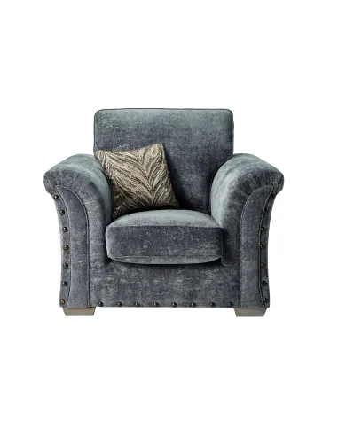 Quincy 3+1+1 Fixed Seater Sofa Set - Meridian Coal Fabric