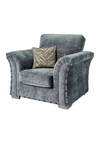 Quincy 3+1+1 Fixed Seater Sofa Set - Meridian Coal Fabric