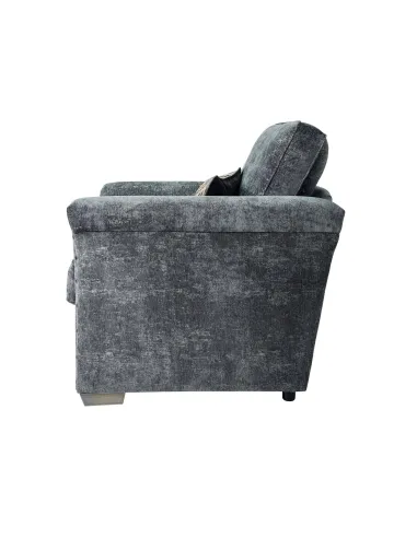 Quincy 3+1+1 Fixed Seater Sofa Set - Meridian Coal Fabric