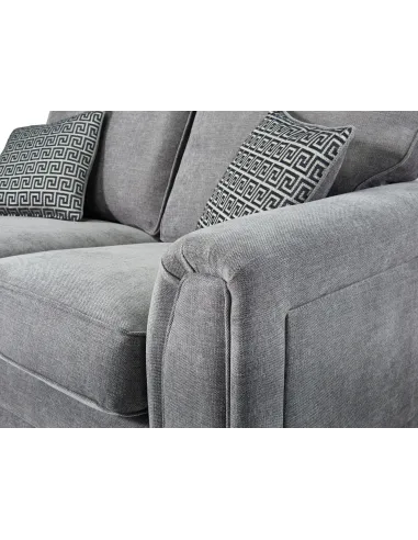 Oakland Fixed 2 Seater Sofa - Ascot Shark Fabric