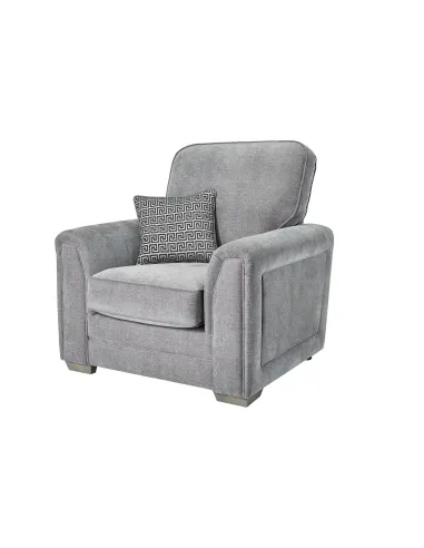 Oakland Fixed 3+1+1 Seater Sofa Set- Ascot Shark Fabric