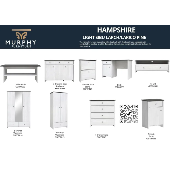Hampshire 4 Drawer Chest - Larico Pine