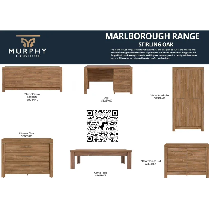 Marlborough 2 Door Storage Locker - Stirling Oak