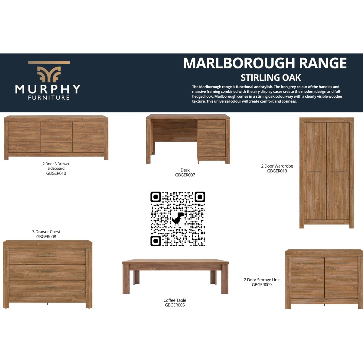 Marlborough 2 Door 3 Drawer Sideboard -...