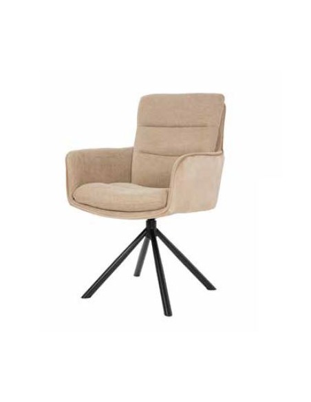 Vila Swivel Dining Chair - Beige