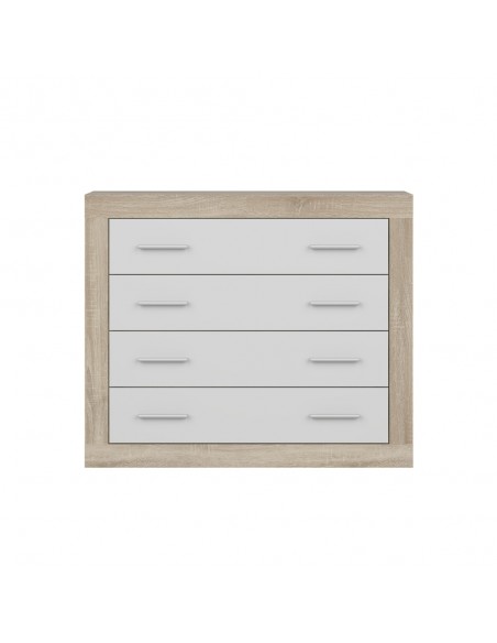 Camille 4 Drawer Chest - Sonoma/White