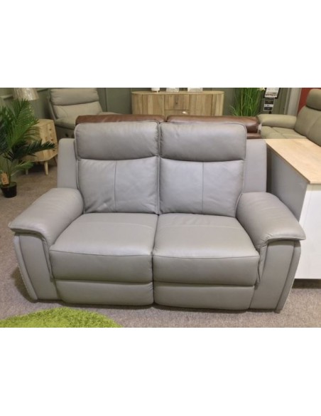 Metro 2 Seater Recliner Sofa - Taupe/Grey (Ex-display Wexford)