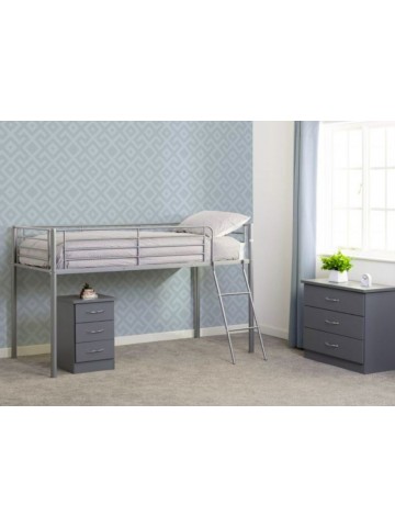 Kora Mid Sleeper Bedframe - Silver Metal