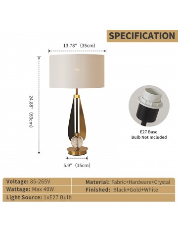 T209024 Lamp - Gold, Black...