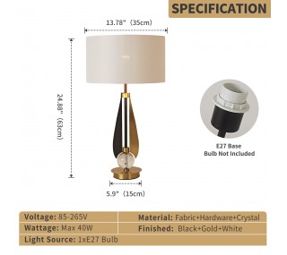 T209024 Lamp - Gold, Black...