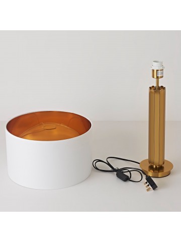 T209026 Lamp - Gold/White