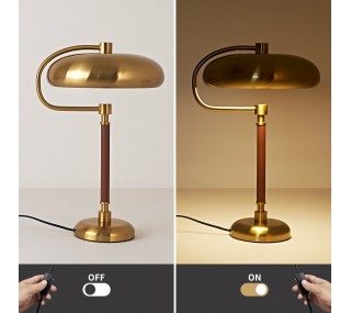 T2311 Lamp - Gold/Vermilion