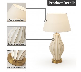 T2312 Lamp - Gold/Cream